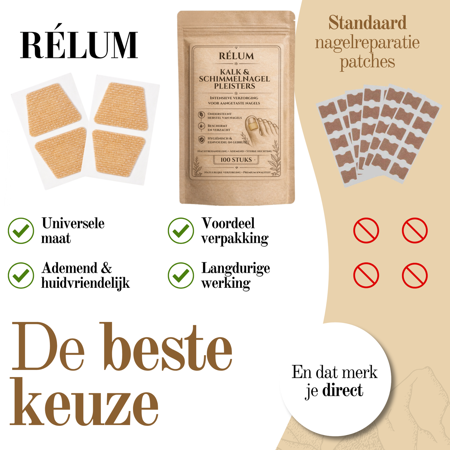 Rélum® Kalknagel Pleister 100 stuks